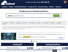 Tablet Screenshot of hostinet.com